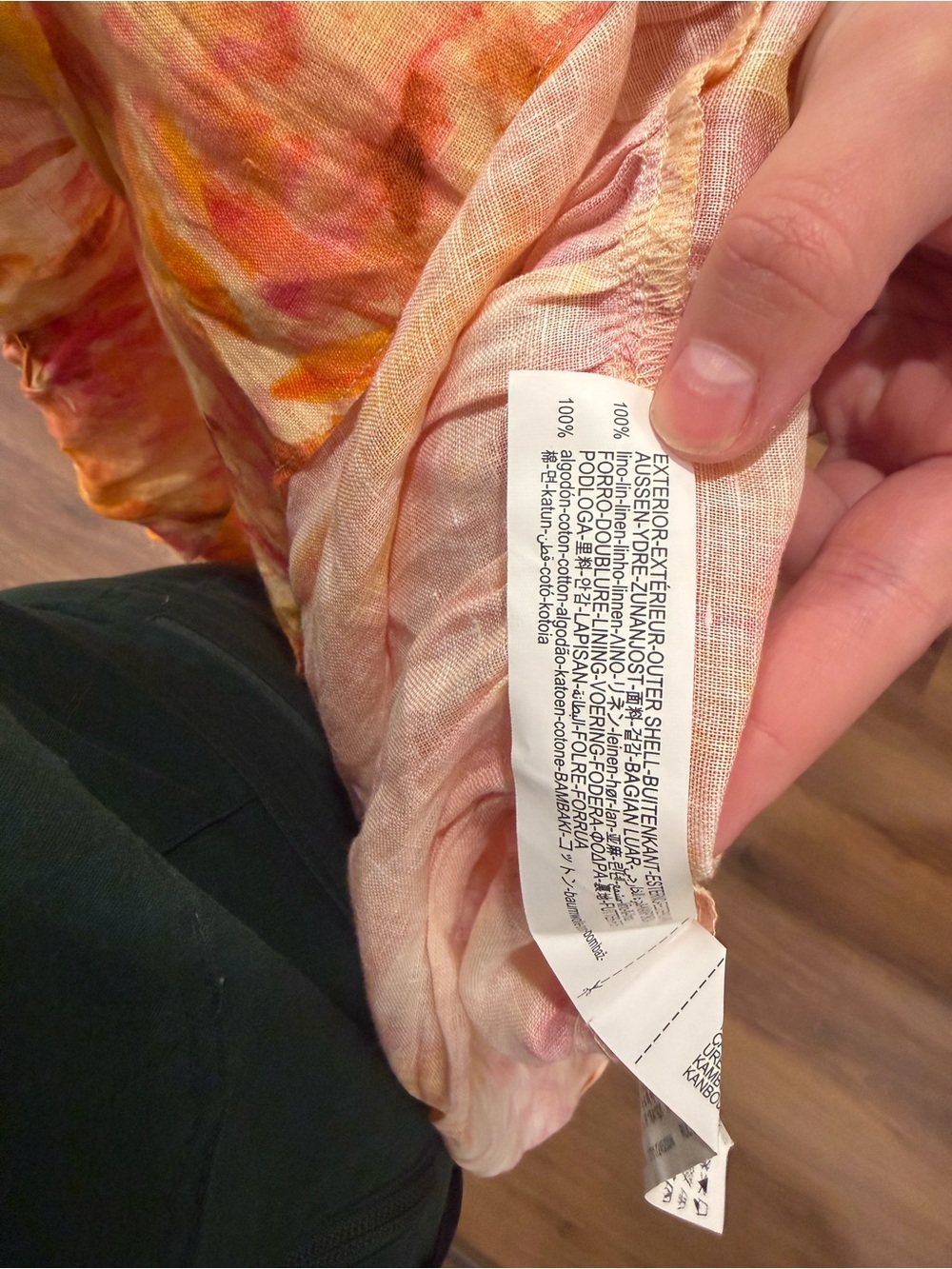 Zara Orange and Pink Floral Ruffle Maxi Dress - Picture 10 of 11